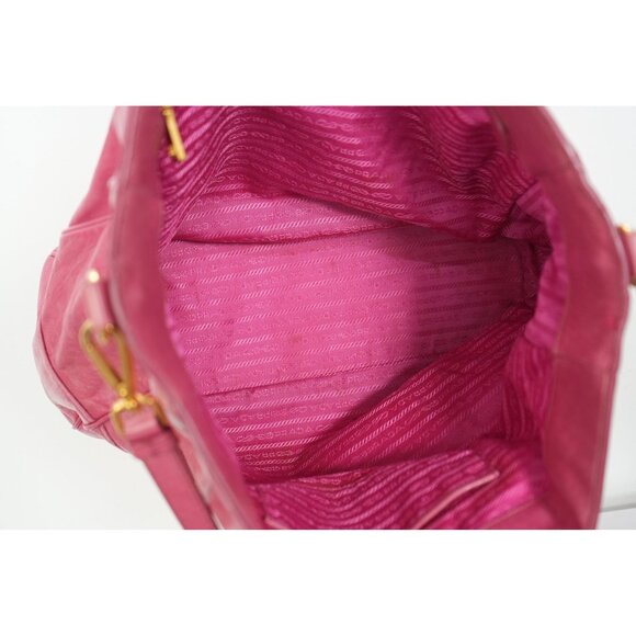 Prada 2 Way Bag Shoulder Pink Leather - Picture 9 of 11